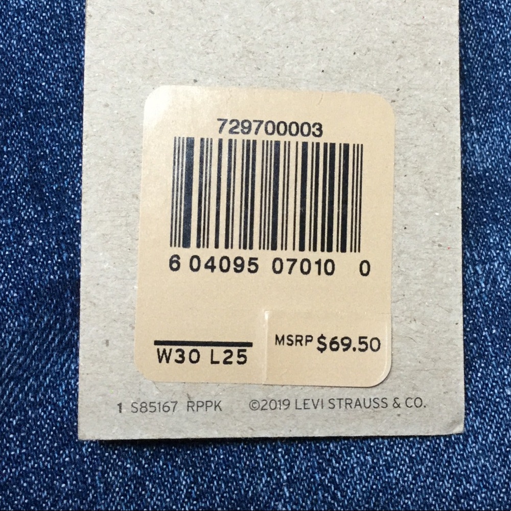 LEVI’S Mile High Wide Leg Crop Red Pipe Down Jeans, Dark Wash Sz 10 W30 L25 NWT - Picture 12 of 16